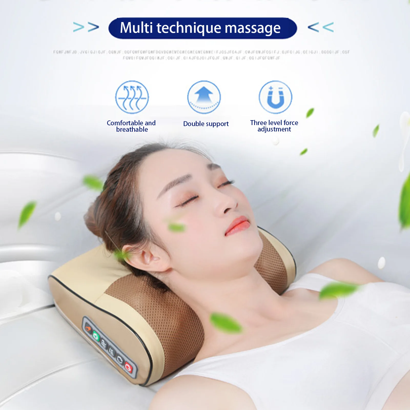 Smart Infrared Heating Neck Shoulder Massager Electric Shiatsu Kneading Pillow with Multiple Modes for Full Body Relaxation