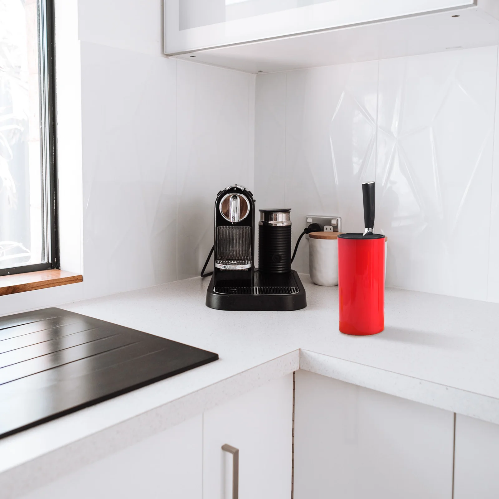 

Knife Block Knives Rack Cutting Tool Storage Plastic ABS Material Easy Clean Space Saver Kitchen Counter Practical Holder