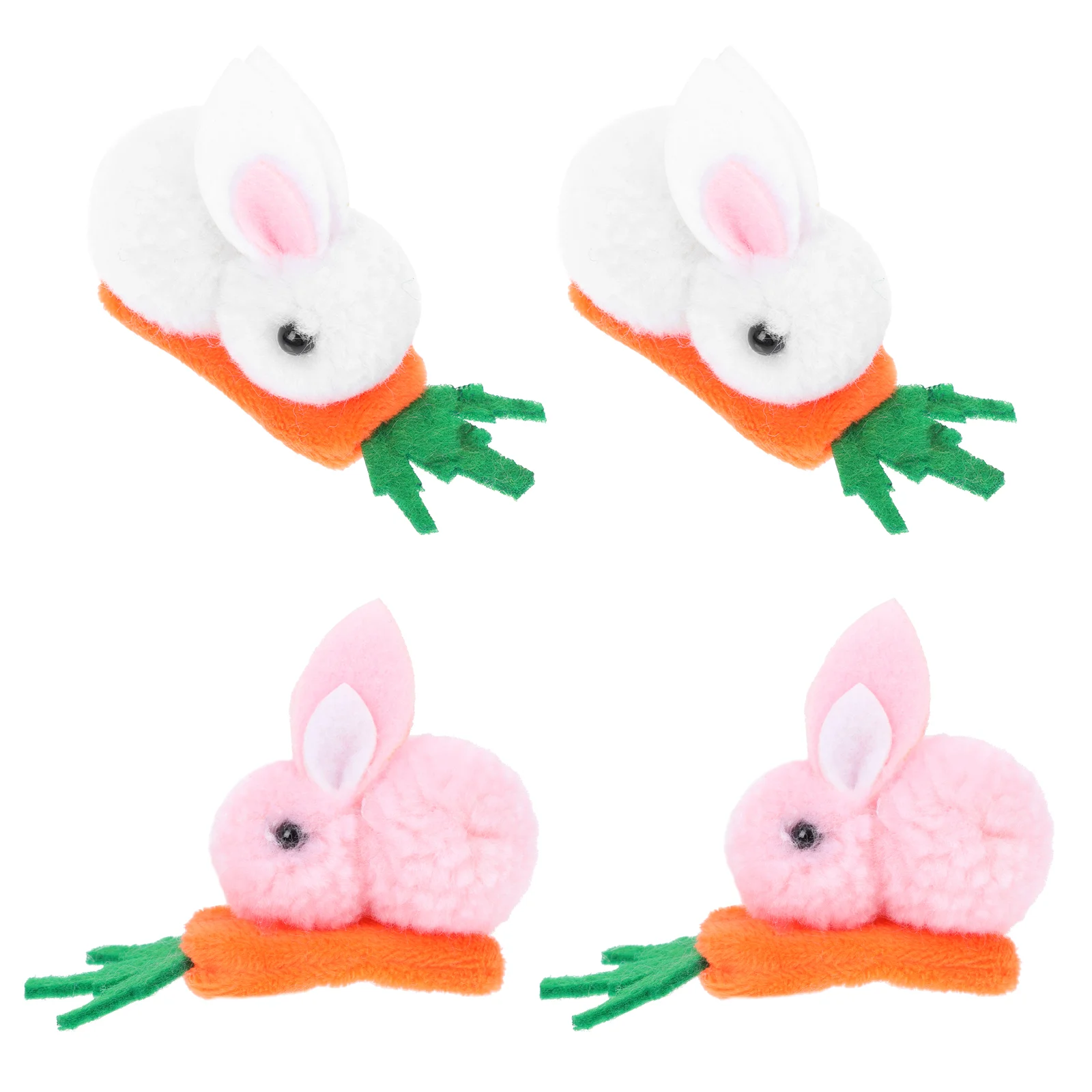 

4 Pcs Toys Bunny Hairpin Cloud Raindrops Decoration Plush Cartoon Barrettes Pendant Fabric Child Kids Wall Stickers