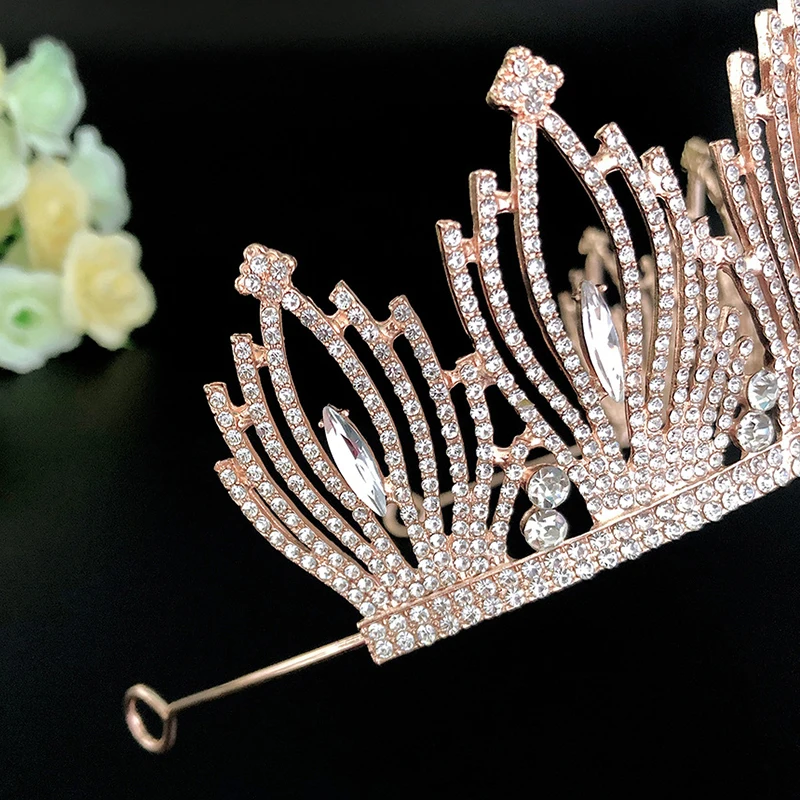 Bridal Crown Headwear Wedding Birthday Crown Headdress Rhinestones Retro Luxury Hair Accessories For Female