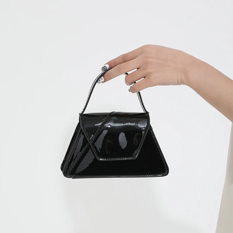 Mini Trapezoid Bag Party Evening Clutch Girl's Crossbody Sling Purse Glossy Handbag Designer Summer Necessaire Bag Shoulder Bag