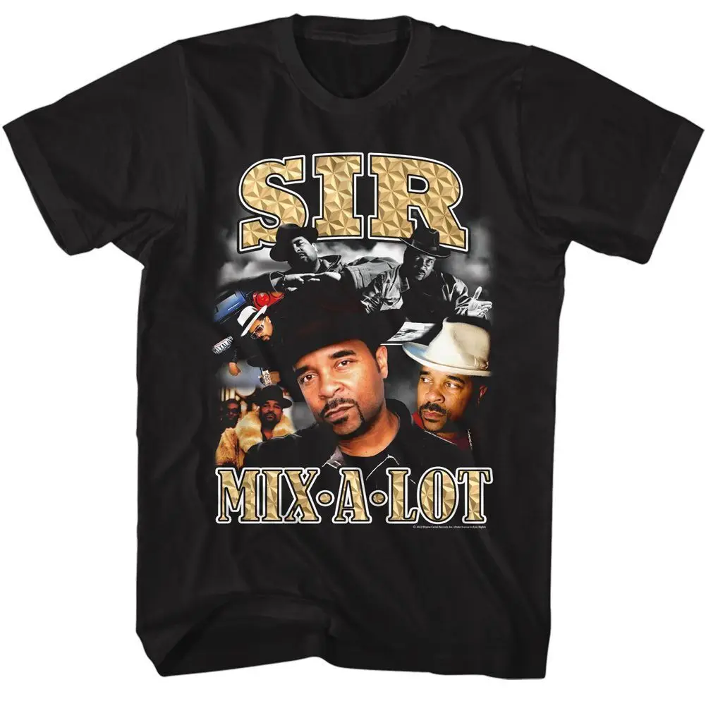 Sir Mix A Lot Collage Black T Shirt