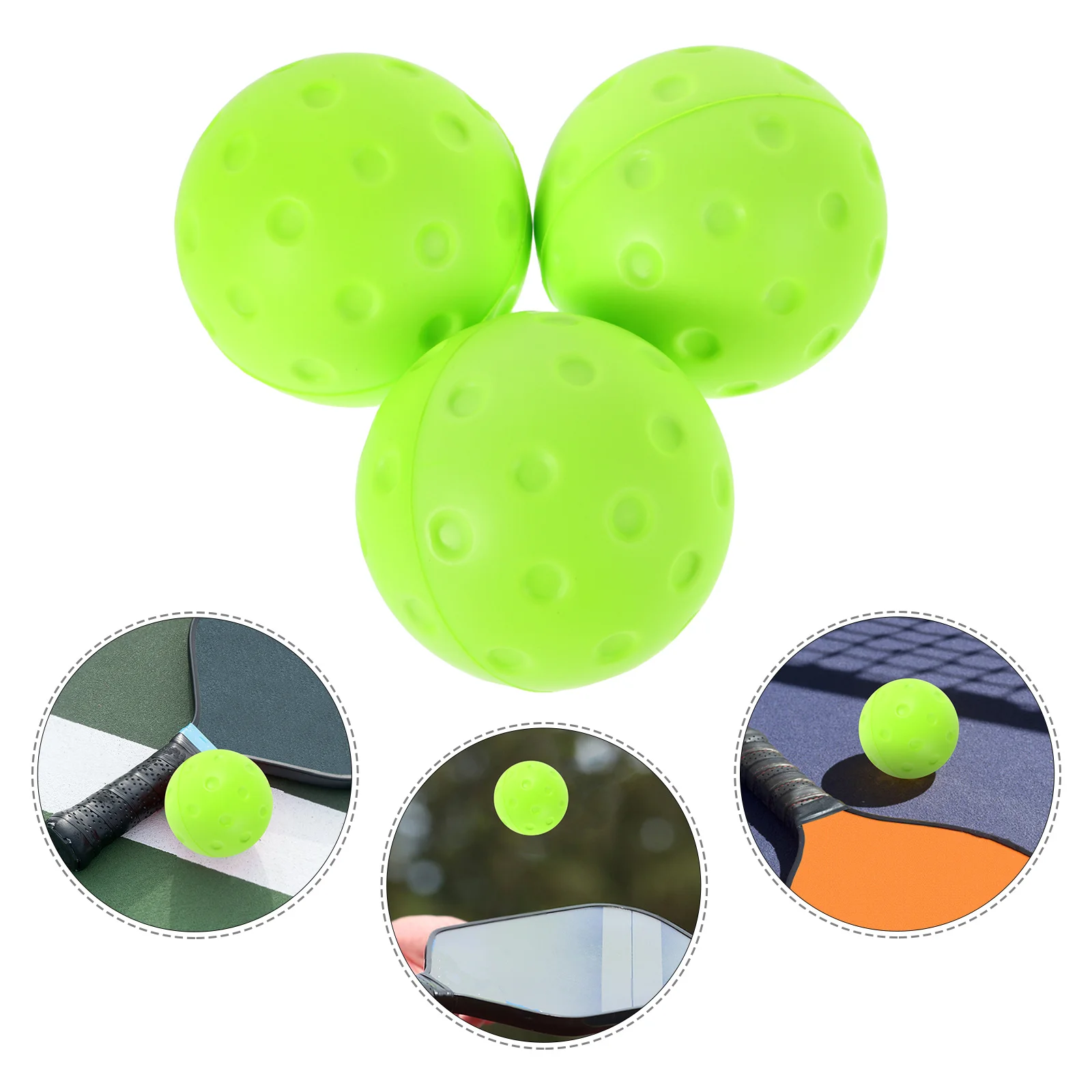 

1Set Silent Pickleball Set 74Mm Soft Impact Resistant Balls for Indoor Outdoor Training Smooth Control Experience