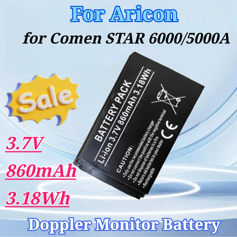 

3.7V 860mAh 3.18Wh for Aricon F3-3D for Comen for STAR 6000, for STAR 5000A Doppler Monitor Replacement Battery