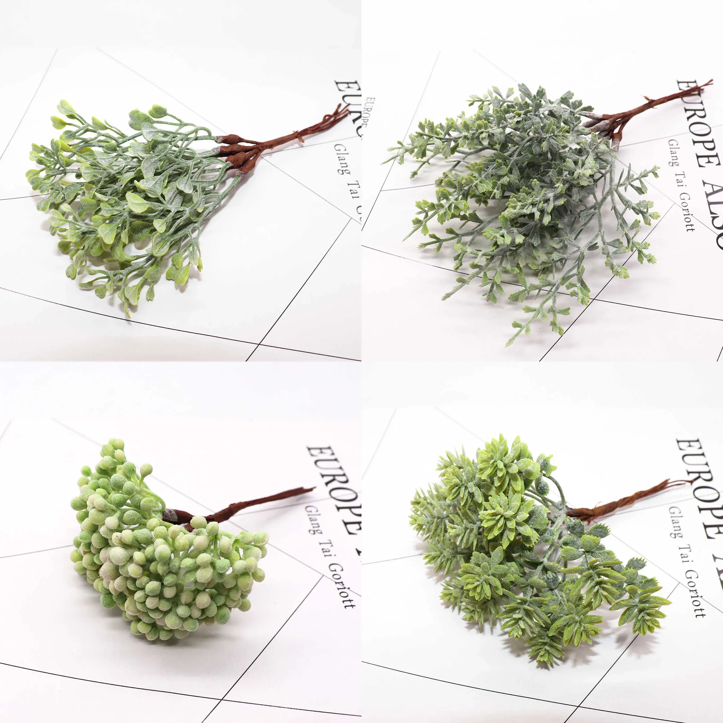 New 6 piece mini artificial plant artificial flower pineapple handmade DIY scrapbook wreath fake plant decoration