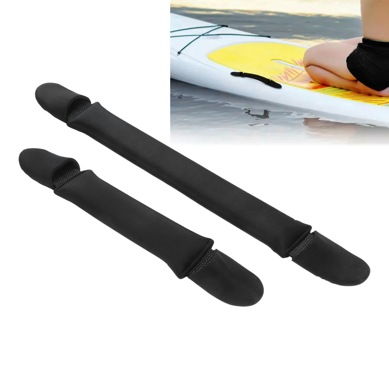 

1/2/6 Pcs Surfboard Handle Neoprene & PU 29x3.5cm 40x3.5cm Firm Stable Soft Black Handle for Surfboard Surfing Accessories