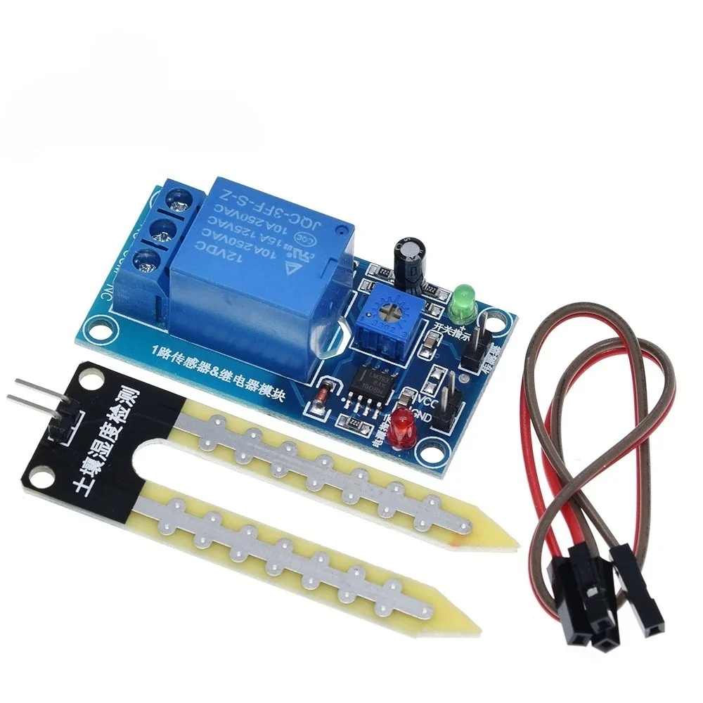 TZT DC 5V 12V soil moisture sensor relay control module Automatic watering of the humidity starting switch