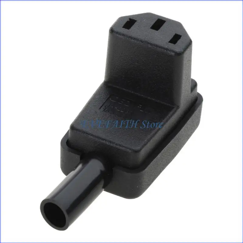 124B C13 Power Plug 90 Degree Angled IEC 320 AC 10A 250V Power Cord Connecting Plug
