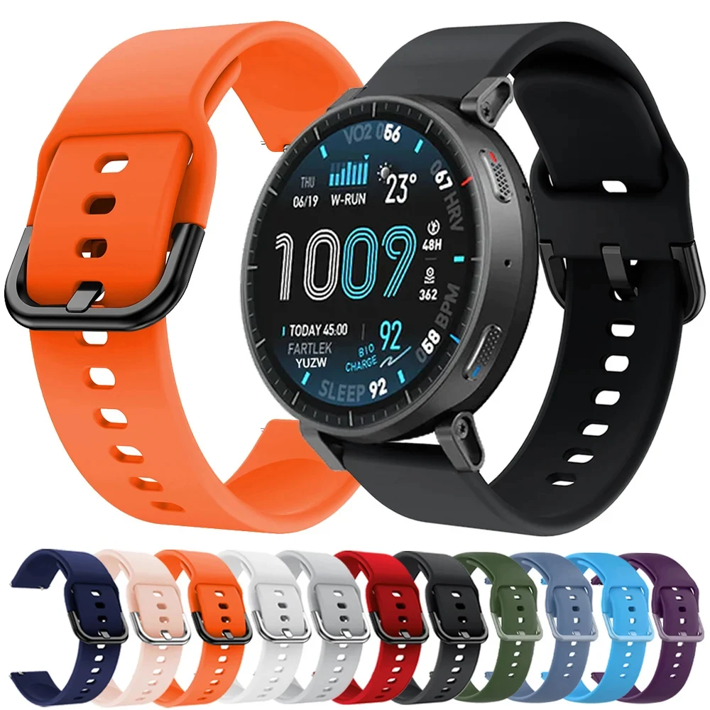 Bracelet de montre 20 mm 22 mm pour Huami Amazfit Active Max 48 mm, Amazfit Active 2/BALANCE 2/Bip 6 5 UNITY/GTR/GTS, bracelets sportifs