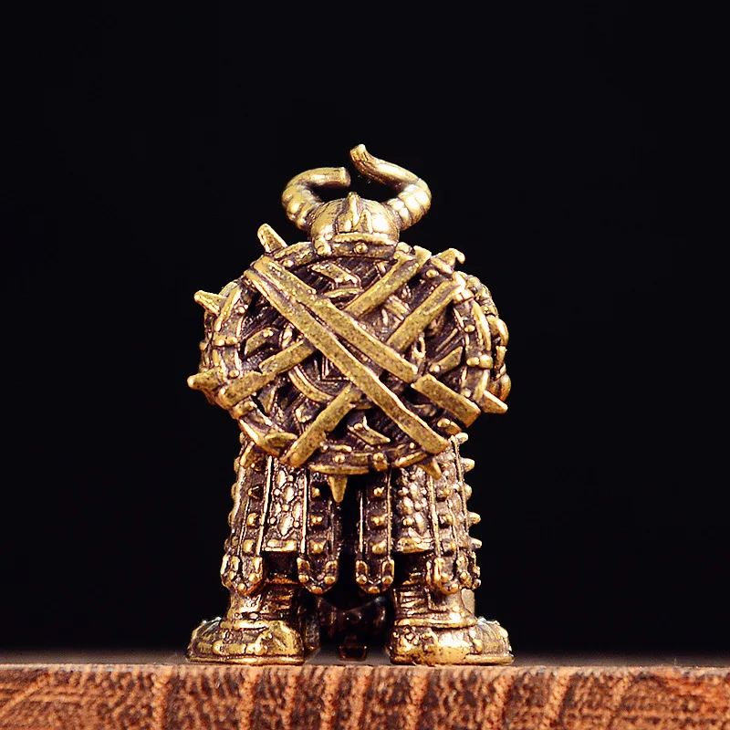 Northern Divine Hammer Miniatures 3.3cm Brass Mythical Relic Sculpture Crafts Ornaments Collectible Sculpture Home Office