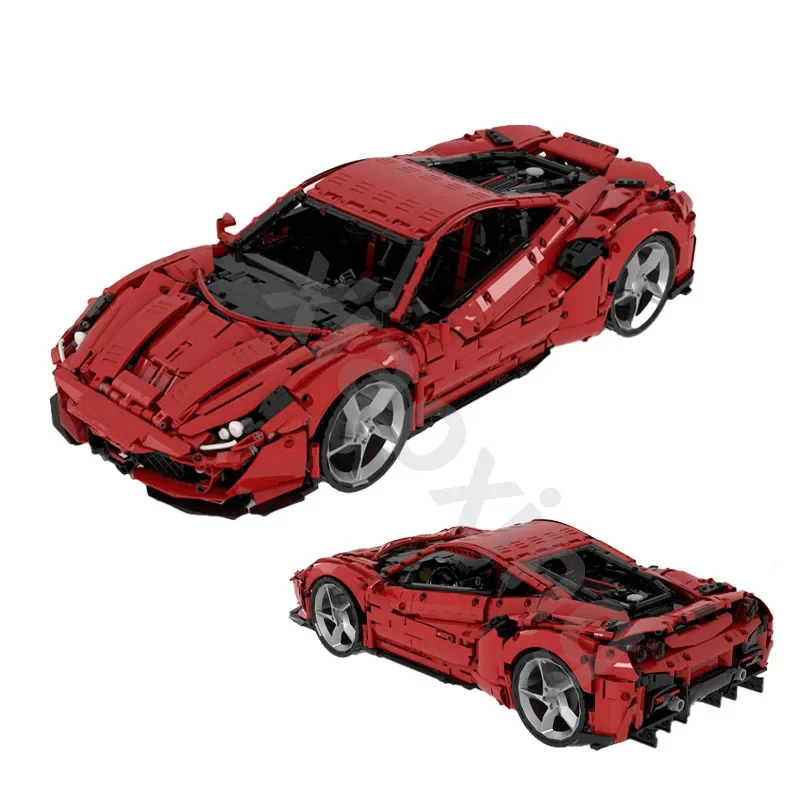 2023 New MOC-141959 Red RC Electric New Supercar 3169 Parts • Building Block Model for Kids Adult Educational Birthday Toy Gift