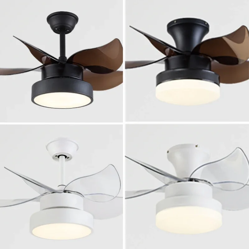 الذكية مروحة ضوء السقف ماكارونس خمس أوراق مروحة السقف ضوء التحكم عن بعد غرفة نوم الأطفال مطعم الشمال المشجعين أضواء