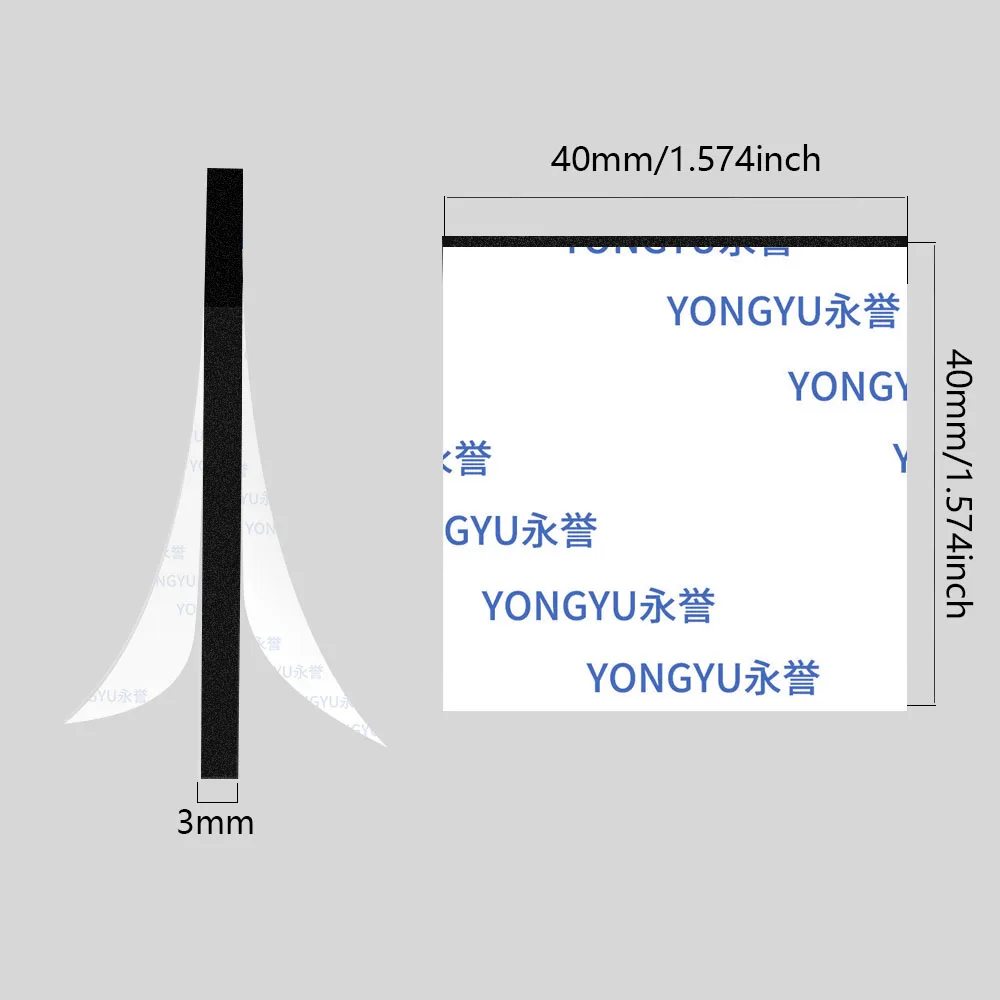 10X dubbelzijdige zelfklevende pads, zware montagetape 3 mm dikte voorgesneden schuimtape, superklevende zwarte sterke pads rechthoek