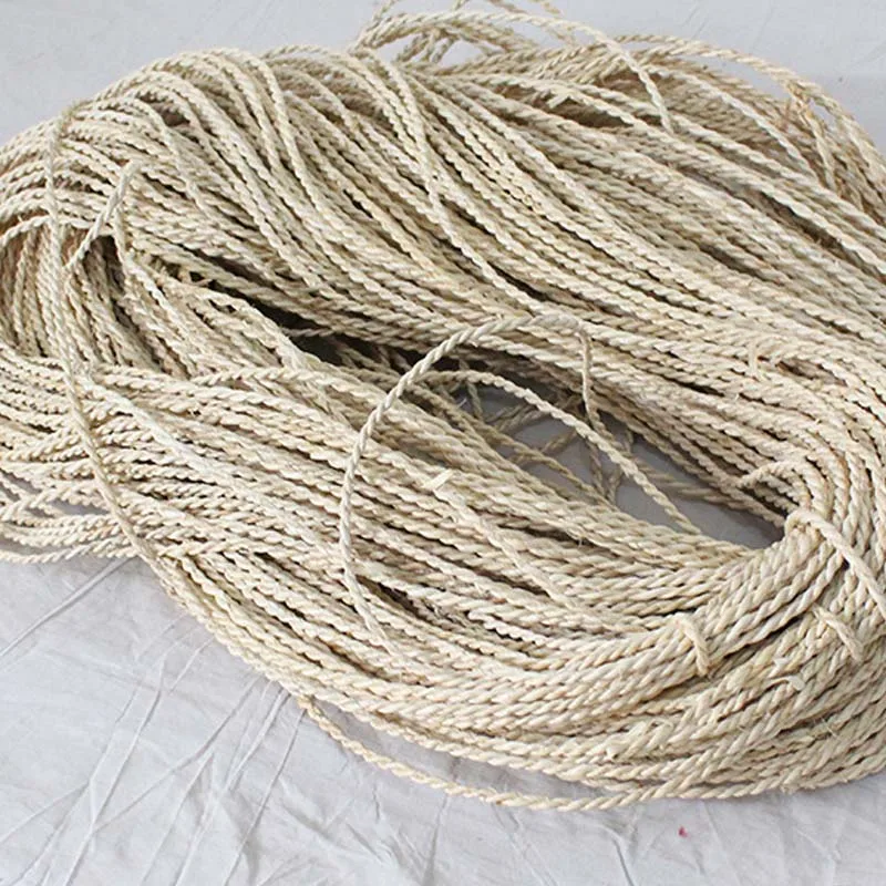 25 Meters Natural Two-Strand Corn Husk Rope Hand Twisted Straw Rope Pet Chew Rope DIY Weaving Craft Material