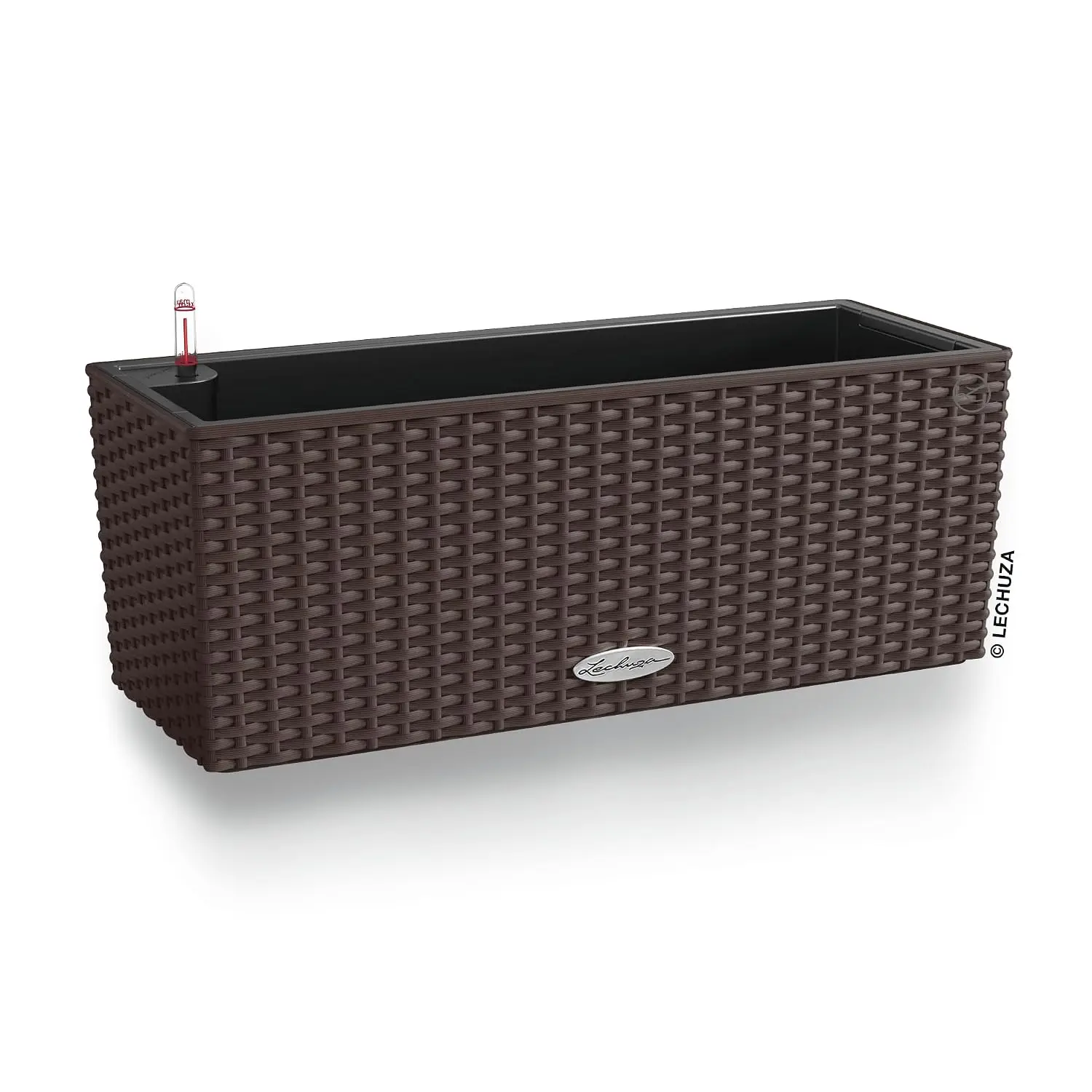 BALCONERA Cottage 50 Mocha, Self-Watering Window Box (Railing Planter), H7.5 L19.7 W7.5 in
