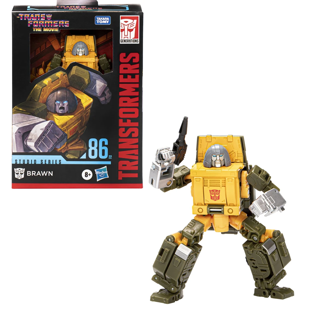 TAKARA TOMY Transformers Toys Studio Series The Movie Deluxe Class SS86-22 Brawn 4.5-inch Action Figure for Boys and Girls