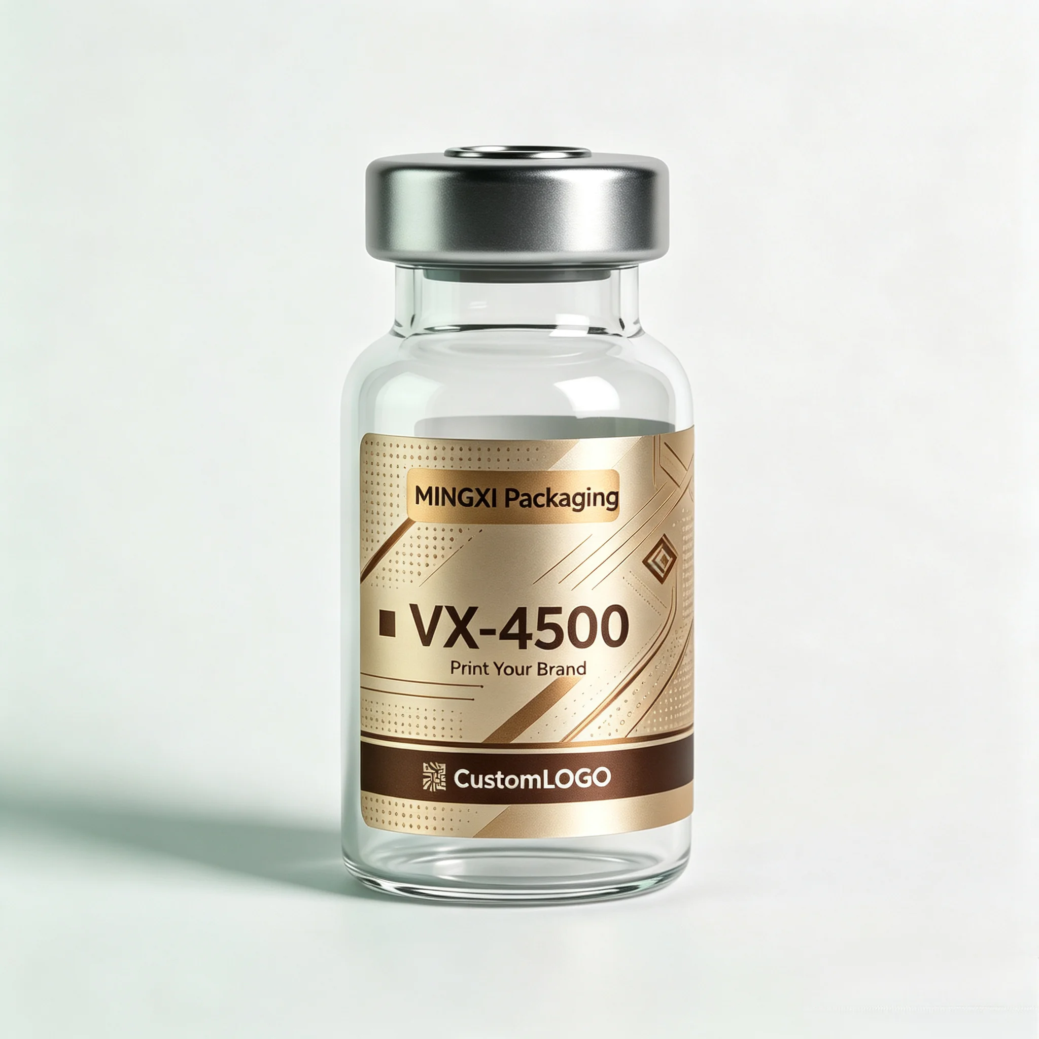 High‑End Custom Printed Peptide Vial Packaging System Self‑adhesive Labels And Paper Boxes Compatible With 3ml 5ml 10ml Small Gl
