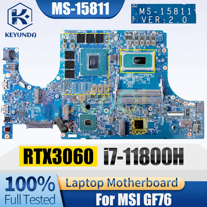 laptop motherboard para msi gf66 gf76 notebook mainboard srkt3 i7 11800h gn20 e3 a1 rtx3060 6g 100 testado ms15811 01