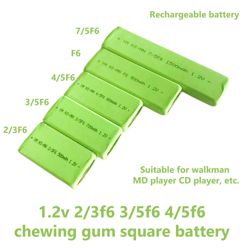 1.2V NI-MH Battery 7/5F6 67F6 48F6 36F6 4/5F6 33F6 3/5F6 Rechargeable battery For Sony Panasonic CD player NC1020 NC2000 NC2600