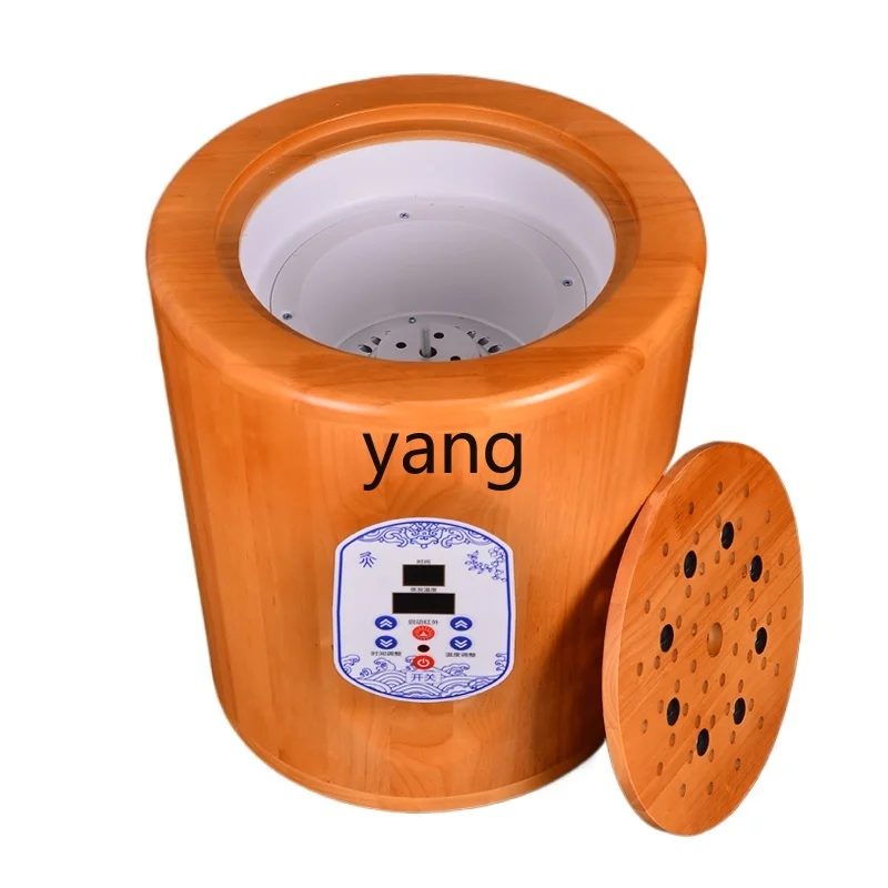 CX  Household Solid Wood Sitting Moxibustion Instrument Wooden Moxibustion Barrel Palace Cold Sitting Smoked Stool