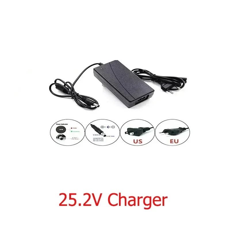 24v 6s2p Lithium Battery Pack 12Ah 18650 Rechargeable Battery Li Ion Battery Pack With Chargerr