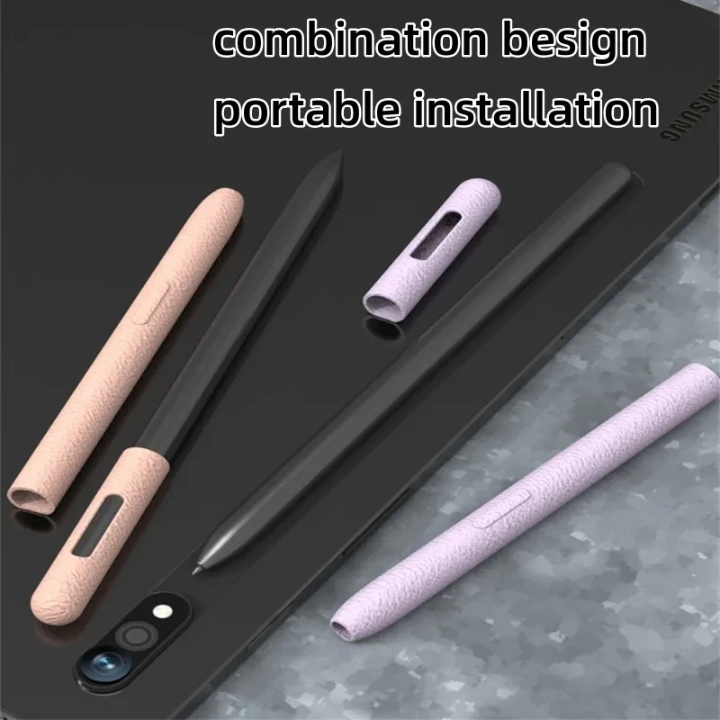 High quality silicone lead Solid color pen case for Samsung Galaxy Tab S6 Lite S7 FE S8 Ultra S9 Plus Tablet touch pen cover