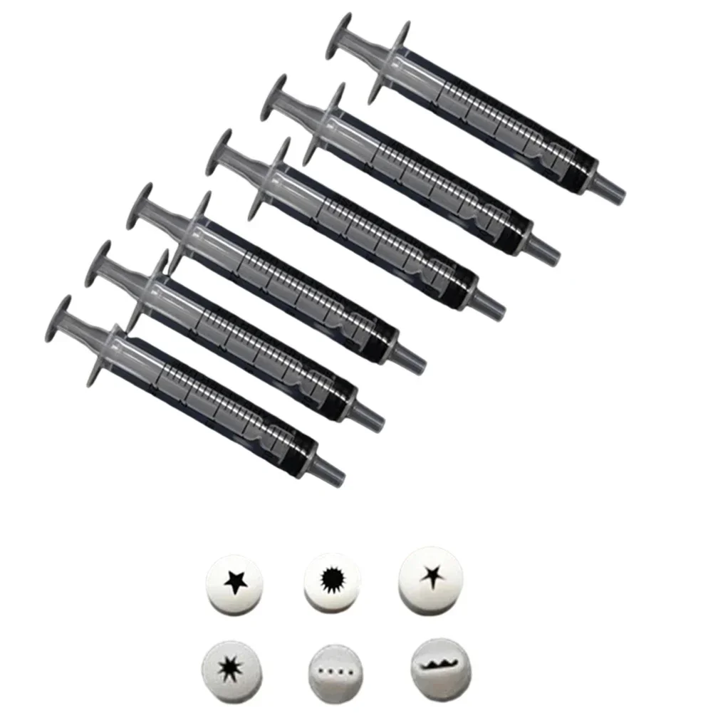 1 Set Cake Decorating Mini Nozzle Press 6 Piece Mini Nozzle Set Cake Decorating Tools Resistant To Rust