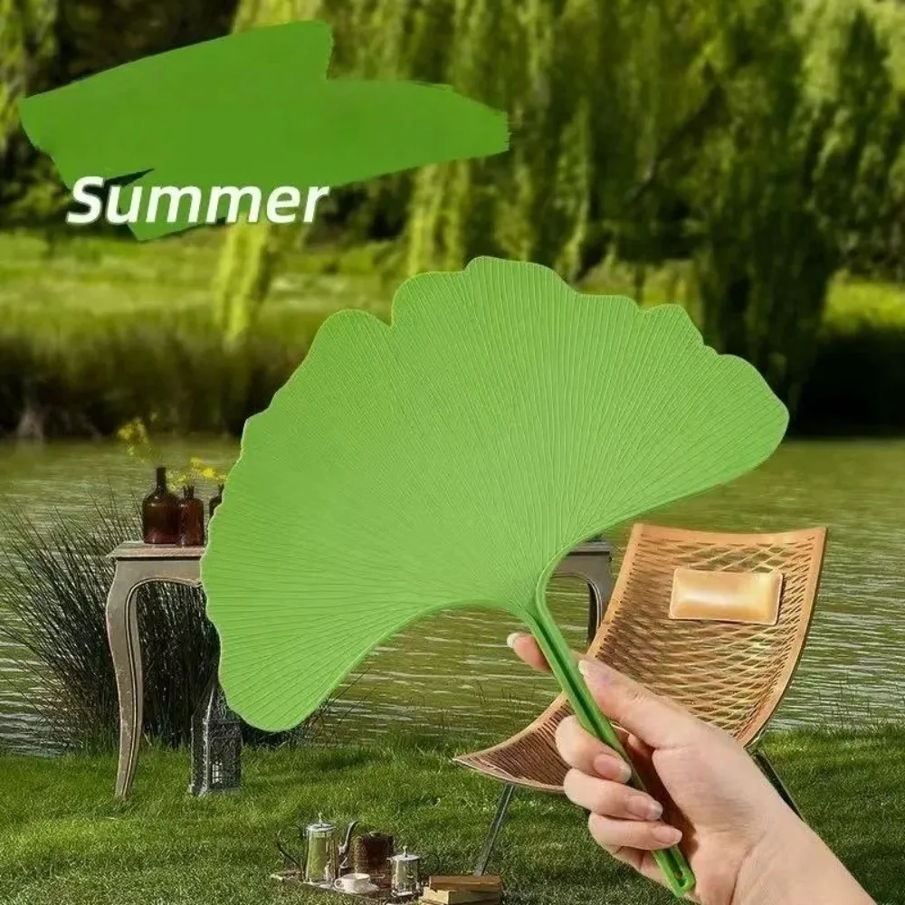 Creative Thickened Ginkgo Biloba Fan Durable Artificial Apricot Fan Decorative Summer Cooling Fan Summer