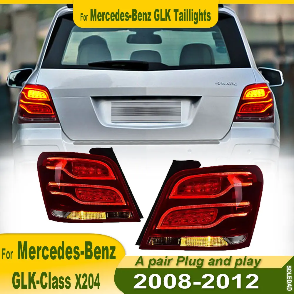 2PCS LED Taillights for Benz GLK 2008-2012 GLK300 GLK260 GLK200 DRL Assembly tail lamp Brake Lights Turn Signals Plug and play