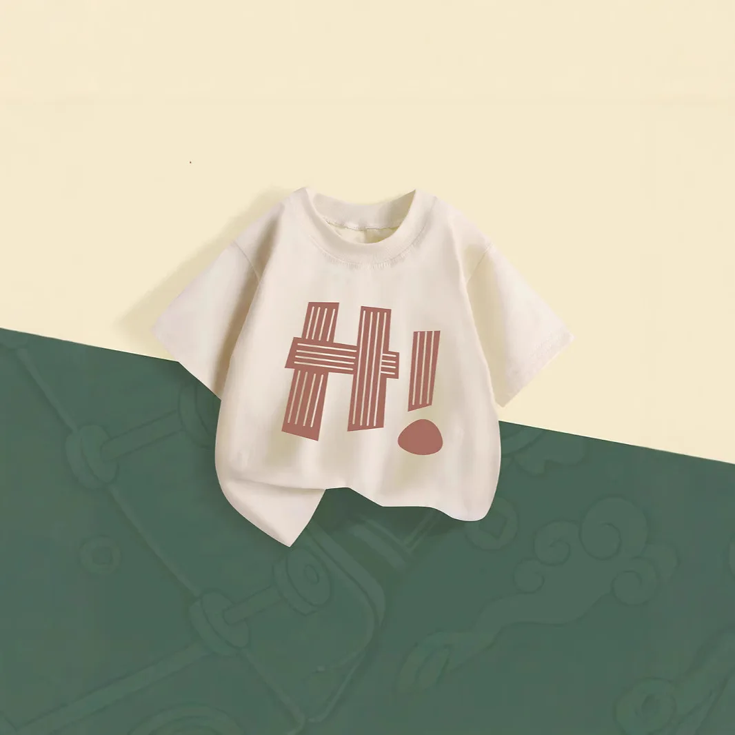 

2-9T summer children kids boys girls fashion casual cotton short sleeve T shirt