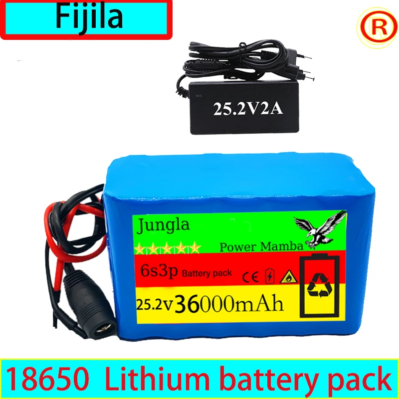 

Nieuwe 6s3p 36000mAh 24 V 18650 Li Ion Batterij 25.2v 36ah E-Bike, Bromfiets/Elektrische/Li Met Oplader oor erkoop+CAR