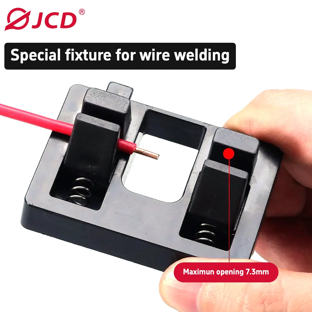 

JCD Wire Welding Fixture Spring-Loaded Soldering Clamp (Max 7.3mm Opening) Professional Auxiliary Tool for Electronic Repair