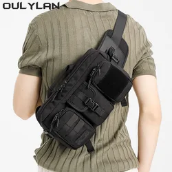 Nylon Male Tool Sling Chest Hip Bum Bag Men Waist Fanny Pack Belt Bag Tactical Military Motorcycle Rider Sports Climb Camping