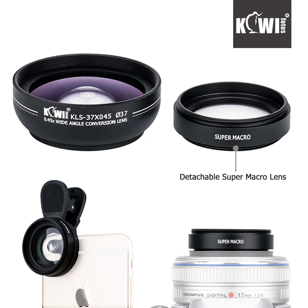 Professional Smartphone Camera Lens Kit Professional 10X Macro Clip Lens Wide-Angle Camera Photo HD 0.45x Super Wide Angle Lens
