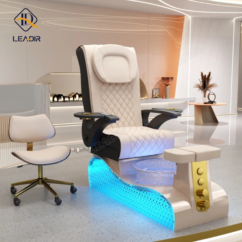 

Customized Luxury Pedicure Chairs Beauty Salon Electric Backrest Pedicure Foot Spa Pedicure Massage Chair with Water Cup