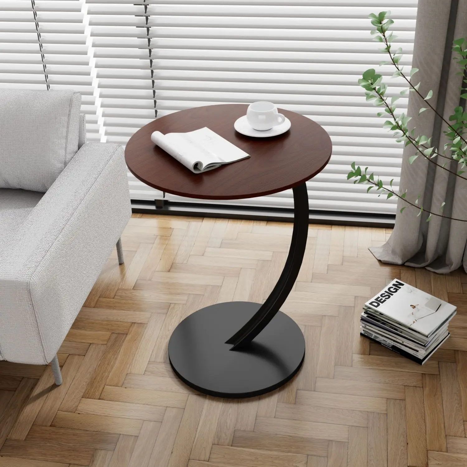 #Simple Home Mini Side Table, Corner Table, Small-Space Bedside Round Table