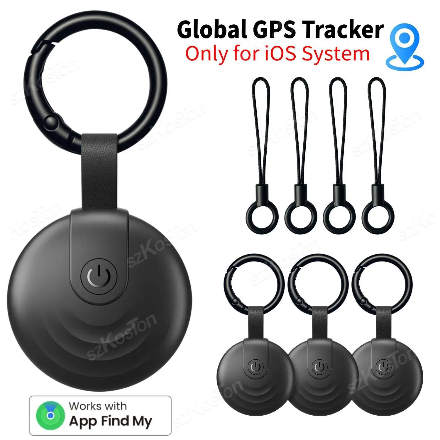 

Миниатюрный умный GPS-трекер, совместимый с приложением Find My для iOS, для поиска ключей, кошельков, багажа, автомобилей и велосипедов.