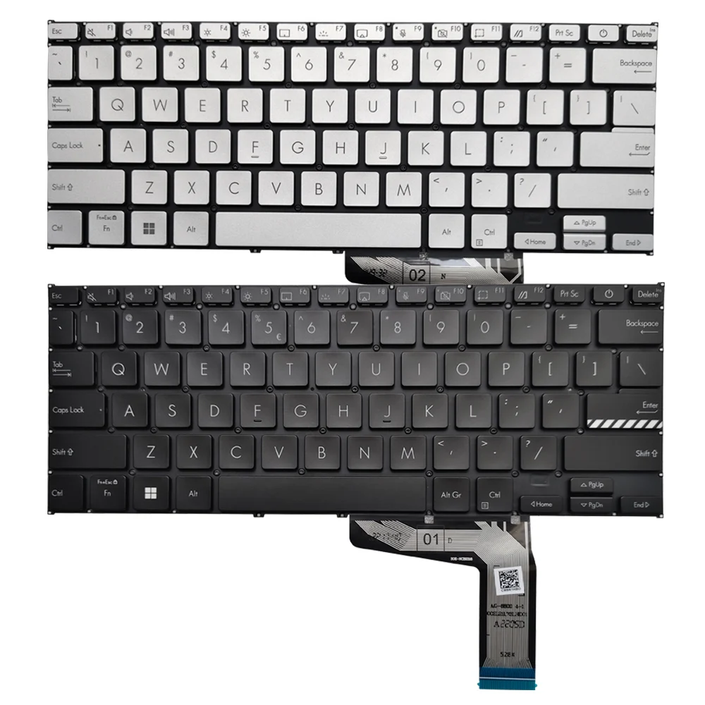 Imagem -03 - Teclado Retroiluminado para Asus Vivobook Russo ou Americano 0knb0- 1607nd00 X1402 X1403 X1402z X1402za X1403z X1403za Novo