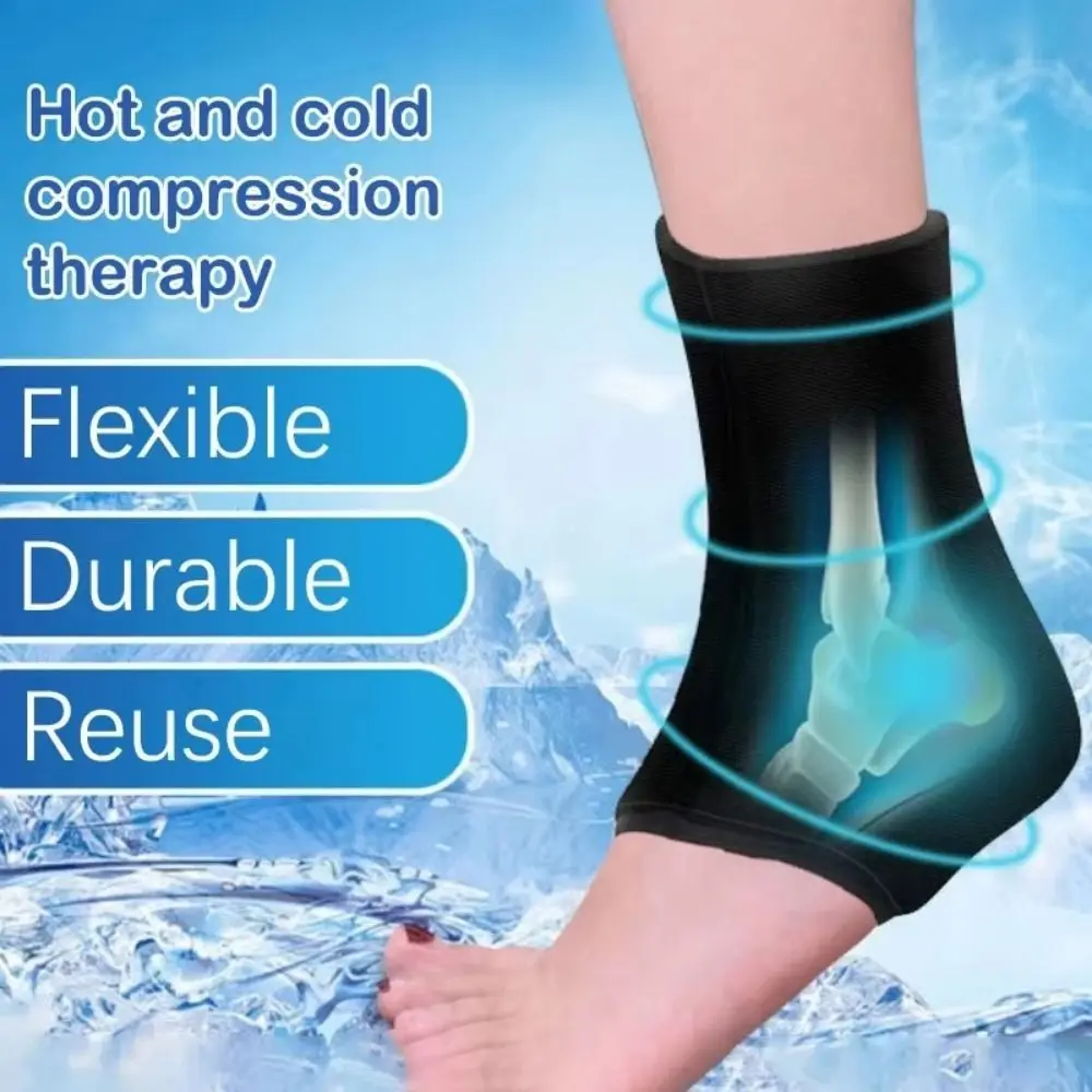 One Size Fits All Finger Cot Gel Ice Ankle 360° Soft Solid Gel Ankle Elastic Breathable Ice Pack Wrist Brace Office