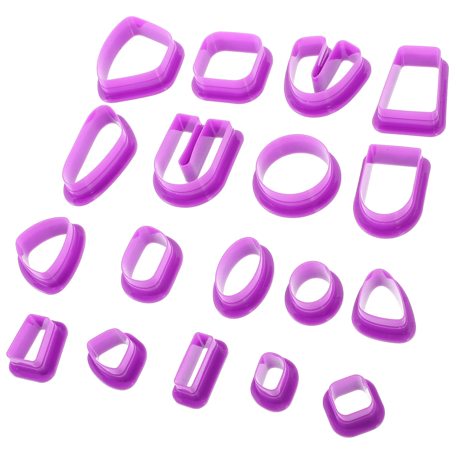 

18 Pcs Clay Mold Polymer Jewelry Making Supplies Pottery Cutters Bracelet Earring Tools Kit Purple Office