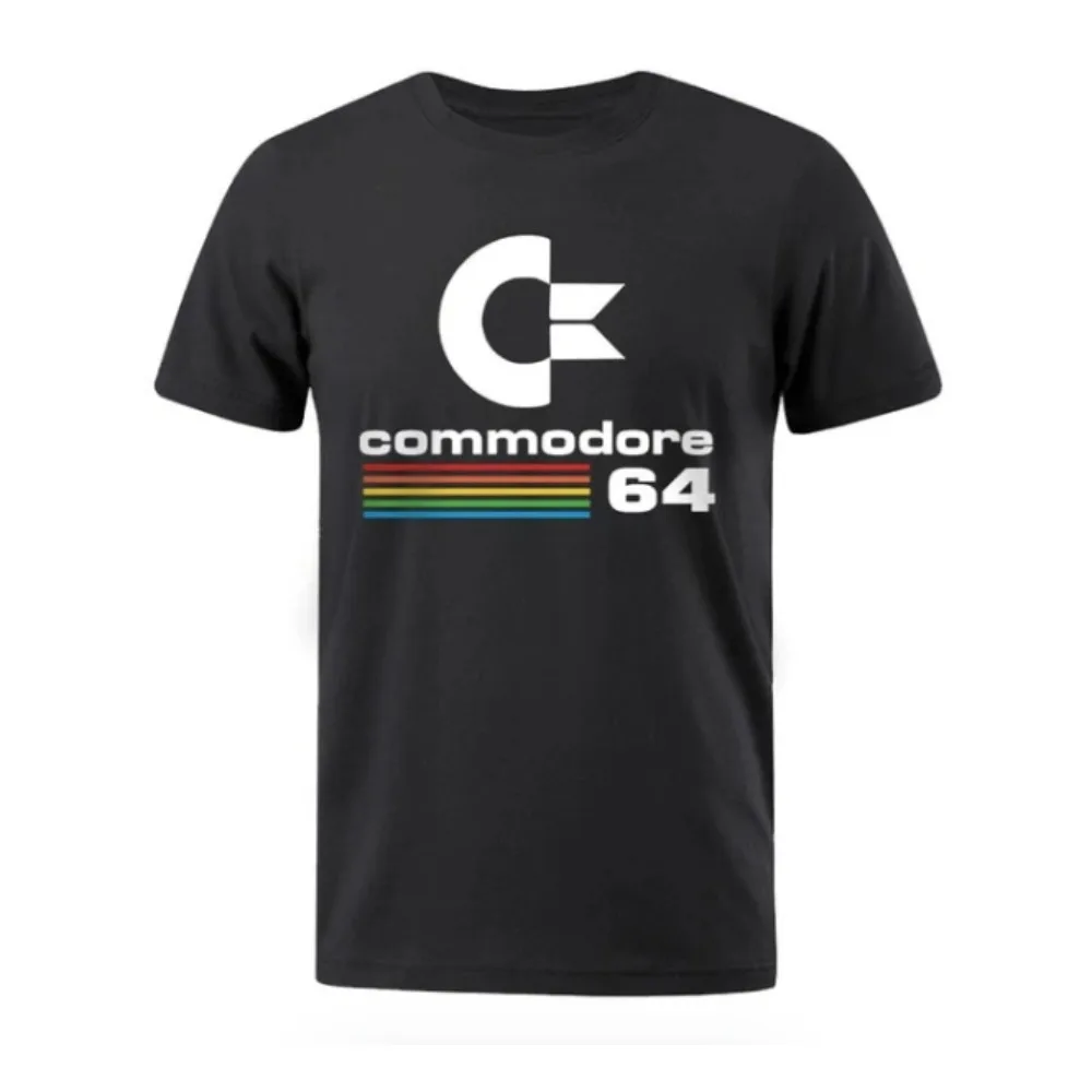 Men's Retro Commodore 64 Vintage Pure Cotton T T Short Sleeve C64 Friend Computer Geek T Shirt O Tops Gift Idea