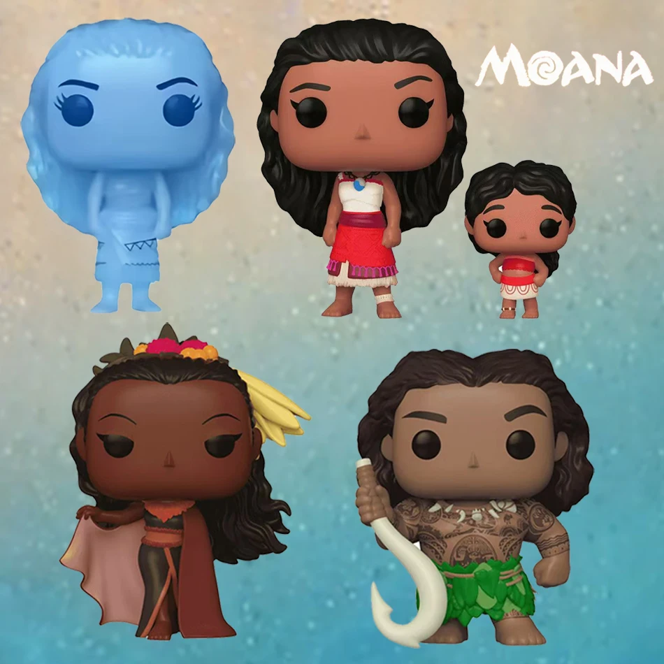 Funko pop moana figuras maui matangi estatueta modelo moana simea anime figura decoração ornamento presentes de natal anime figu