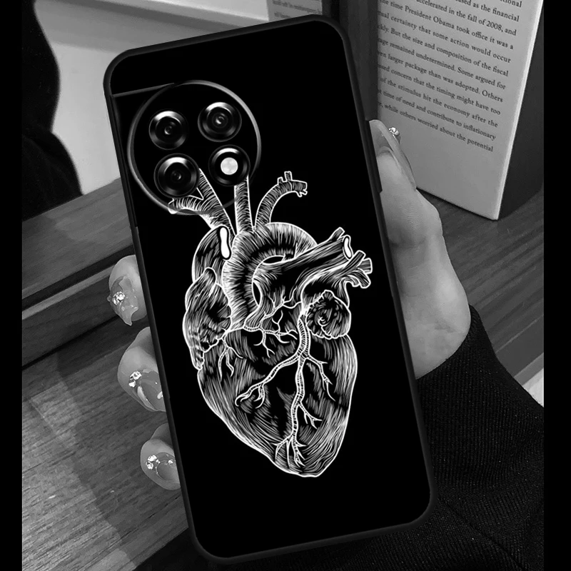 Human Anatomy Heart Art Case For OnePlus Nord 2 2T CE 3 Lite N10 N20 Ace 8T 9R 9RT 10R 10T 11R 8 9 10 Pro 11 Cover