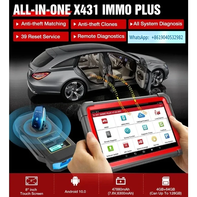 X431 IMMO PLUS car detector anti-theft matching instrument configuration multi-language version