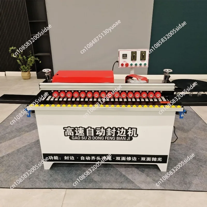 DW702 Automatic Wood Edge Banding Machine High Speed Edgebander Straight Curve Hemming Machine Double-Sided Trimming Polishing