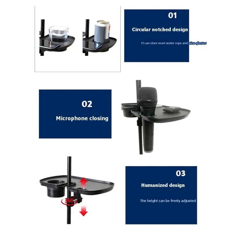 Super Sale Microphone Stand Tray, Universal Microphone Stand Clamping Tray