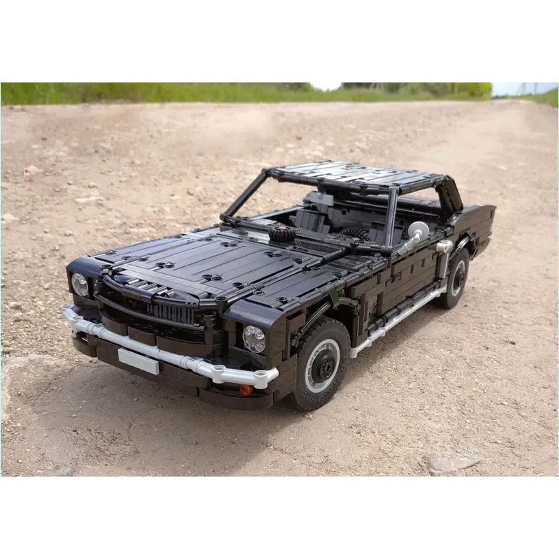 MOC-47038 Model Blok Bangunan Mobil Balap Sport Ikonik Hitam Klasik Era 90-an 2544 Bagian MOC Kreatif Hadiah Mainan Ulang Tahun Anak Laki-laki