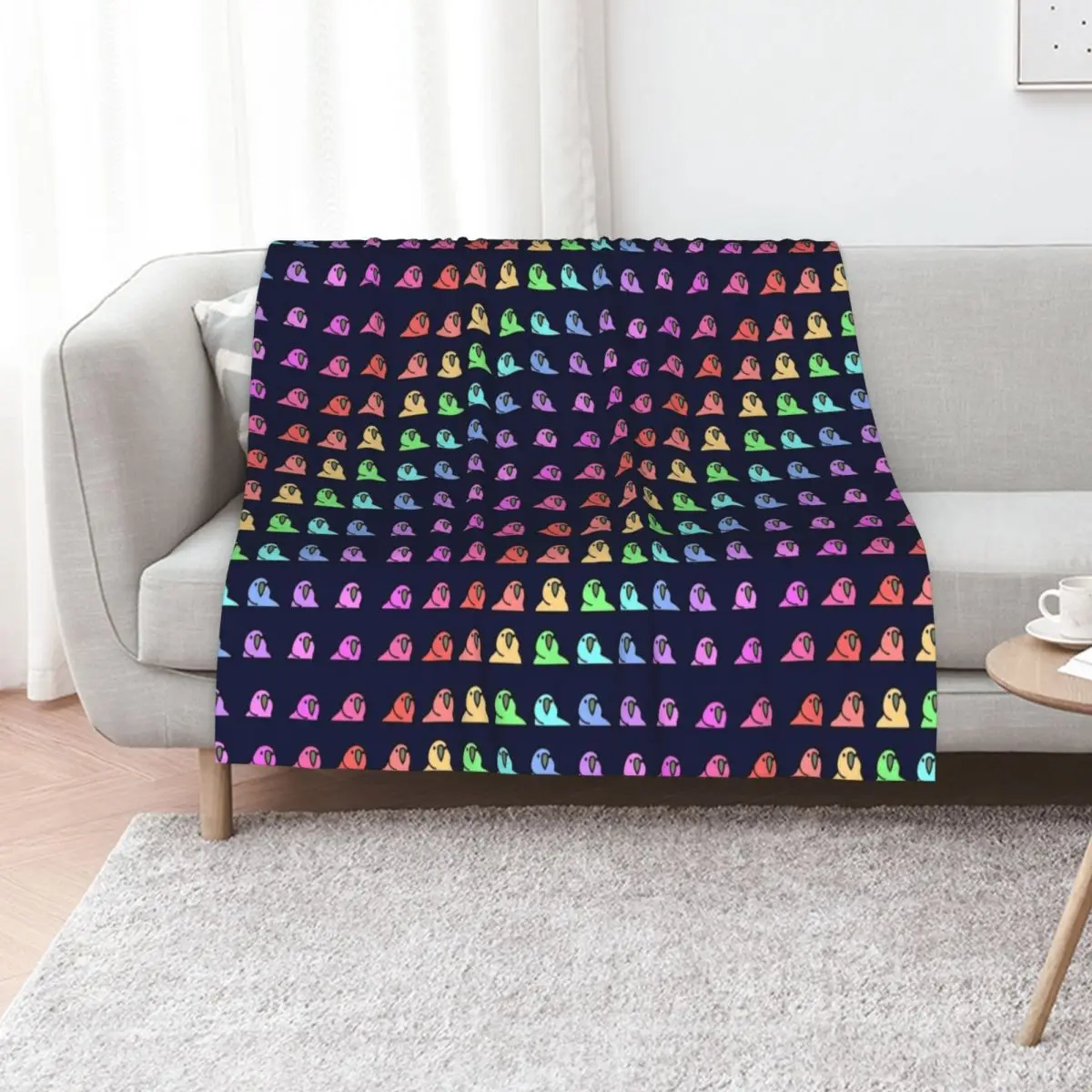 Party Parrot Rainbow Throw Blanket Fashion Sofas Soft Beds Moving Camping Plaid Designers Blankets