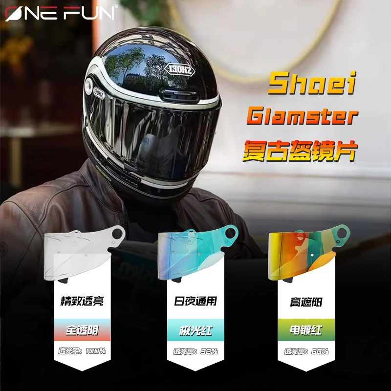 Helmet Visor for SHOEI Glamster Full Face Motorcycle Lens Uv Protection Waterproof Shield Capacete