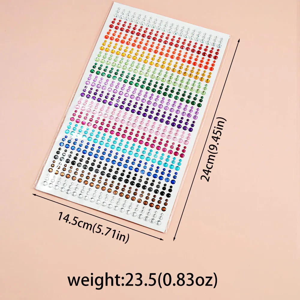 1 stks Gemengde 900/216/162 Regenboog Ronde Gezicht Diamant Sticker 3/4/5mm Glitter Gezicht Kristal DIY Gezicht/Body Nail/Make Up Strass